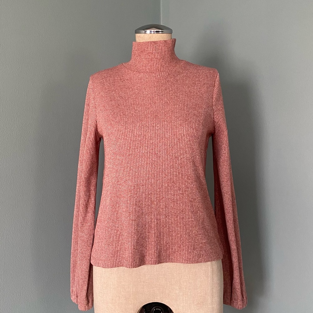 Madewell Mock Neck Ribbed Long Sleeve